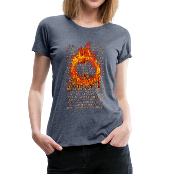 Names of God Inferno Edition Women’s Premium T-Shirt - heather blue