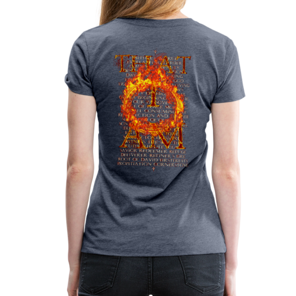 Names of God Inferno Edition Women’s Premium T-Shirt - heather blue