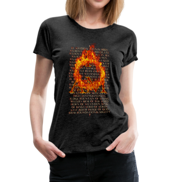 Names of God Inferno Edition Women’s Premium T-Shirt - charcoal gray