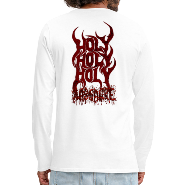 GAM Holy Holy Holy Massacre Men's Premium Long Sleeve T-Shirt - white