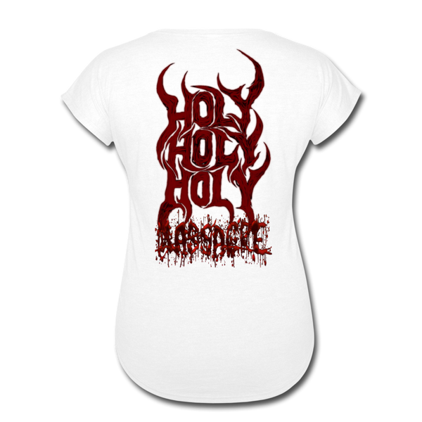 GAM Holy Holy Holy Massacre Women's Tri-Blend V-Neck T-Shirt - white