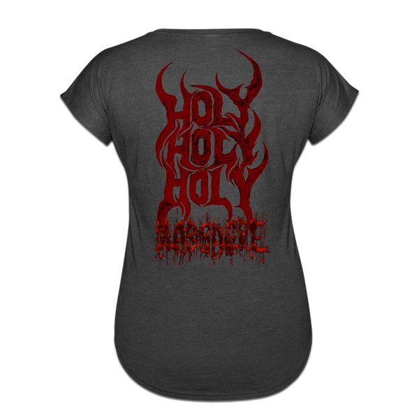 GAM Holy Holy Holy Massacre Women's Tri-Blend V-Neck T-Shirt - deep heather