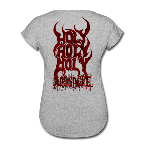 GAM Holy Holy Holy Massacre Women's Tri-Blend V-Neck T-Shirt - heather gray