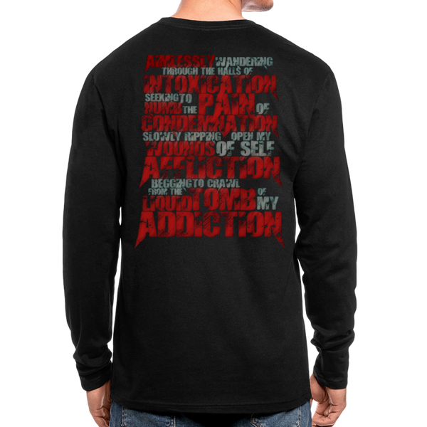 GAM Commercialized Debauchery Men's Long Sleeve T-Shirt by Next Level - black