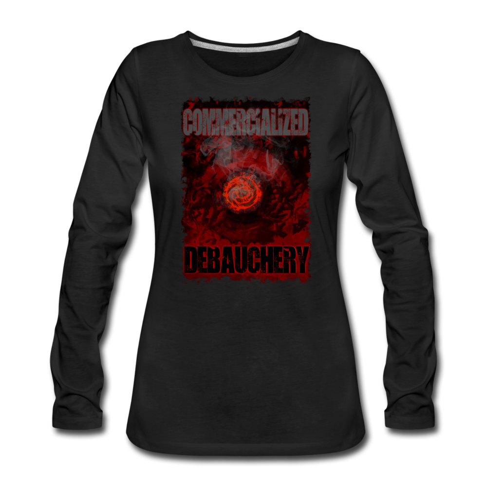 GAM Commercialized Debauchery Women's Premium Long Sleeve T-Shirt - black