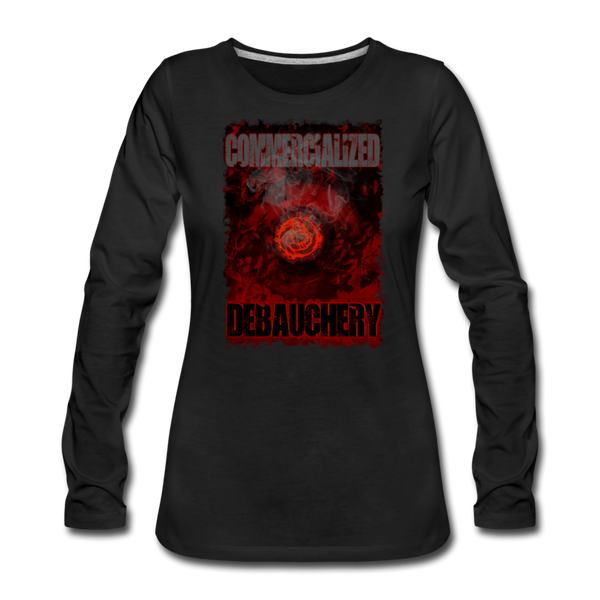 GAM Commercialized Debauchery Women's Premium Long Sleeve T-Shirt - black