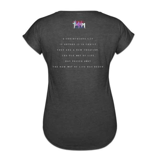 New Creation Women's Tri-Blend V-Neck T-Shirt - deep heather