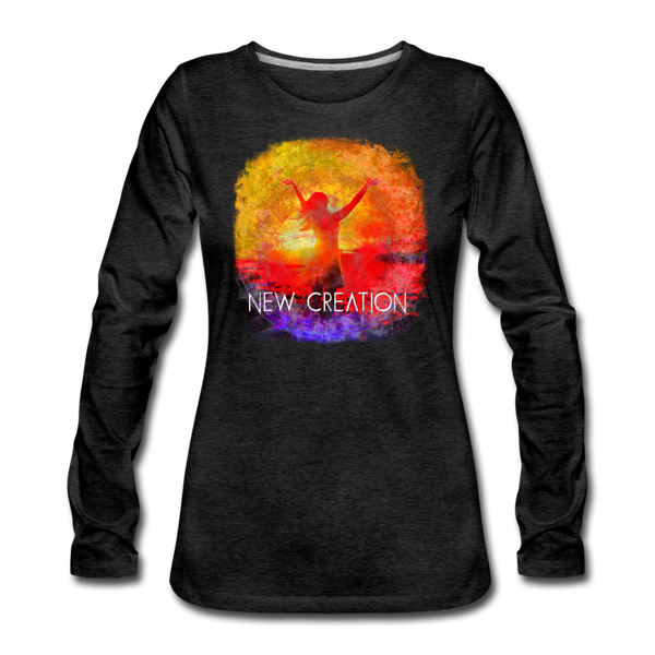 New Creation Women's Premium Long Sleeve T-Shirt - charcoal gray