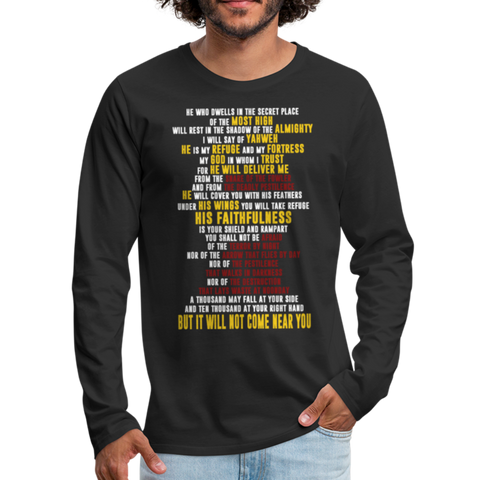 Psalm 91 Men's Premium Long Sleeve T-Shirt - black