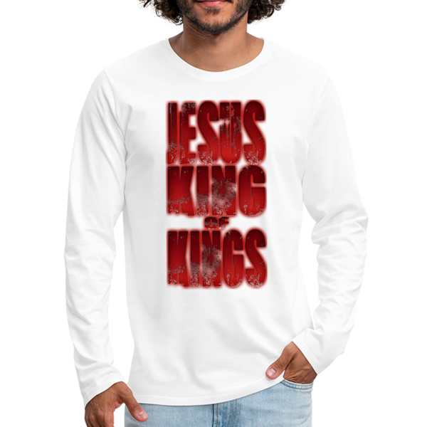 King Of Kings Men's Premium Long Sleeve T-Shirt - white