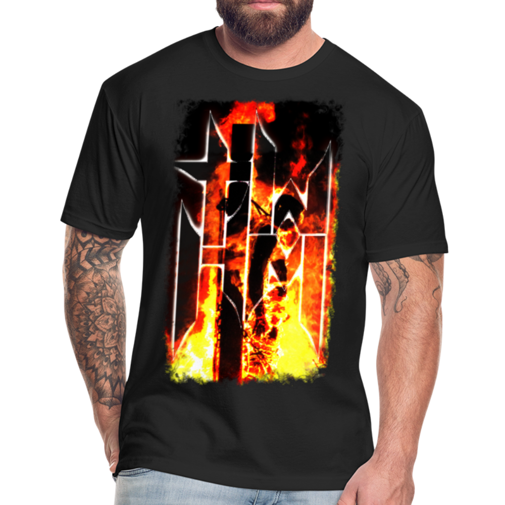 TWHM Martyrs Tribute Burned At The Stake Fitted Cotton/Poly T-Shirt by Next Level - black