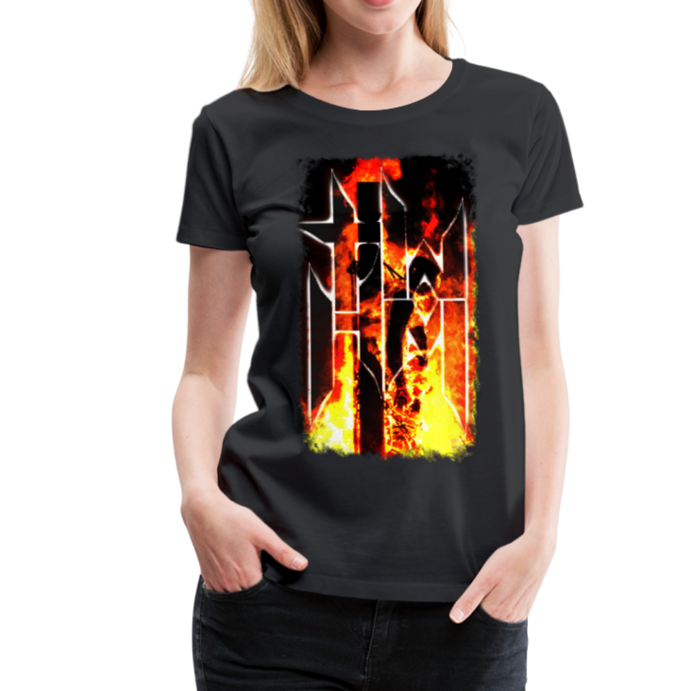 TWHM Martyrs Tribute Burned At The Stake Women’s Premium T-Shirt - black