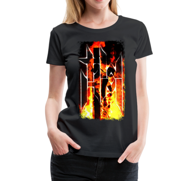 TWHM Martyrs Tribute Burned At The Stake Women’s Premium T-Shirt - black