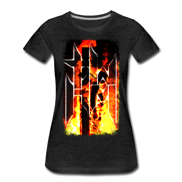 TWHM Martyrs Tribute Burned At The Stake Women’s Premium T-Shirt - charcoal gray