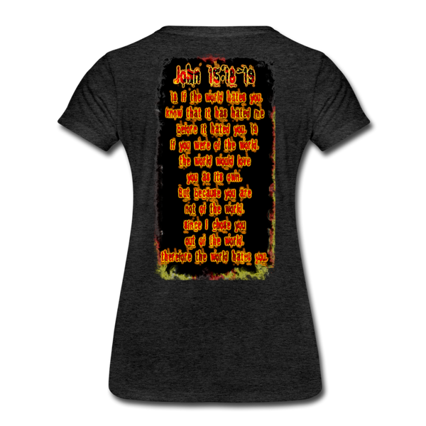 TWHM Martyrs Tribute Burned At The Stake Women’s Premium T-Shirt - charcoal gray