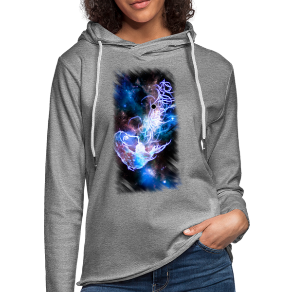 TWHM Starbreather Blue (Royal Blue Sleeve Print) Lightweight Terry Hoodie - heather gray