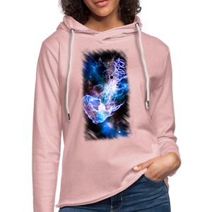 TWHM Starbreather Blue (Royal Blue Sleeve Print) Lightweight Terry Hoodie - cream heather pink