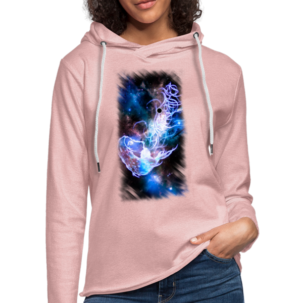 TWHM Starbreather Blue (Royal Blue Sleeve Print) Lightweight Terry Hoodie - cream heather pink