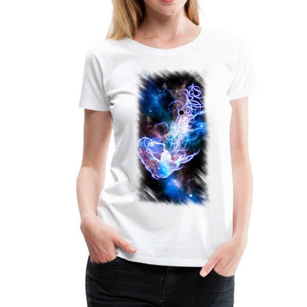 TWHM Starbreather Blue (Royal Blue Sleeve Print) Women’s Premium T-Shirt - white