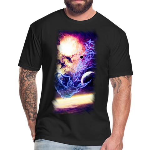 TWHM Starbreather Purple Fitted Cotton/Poly T-Shirt by Next Level - black