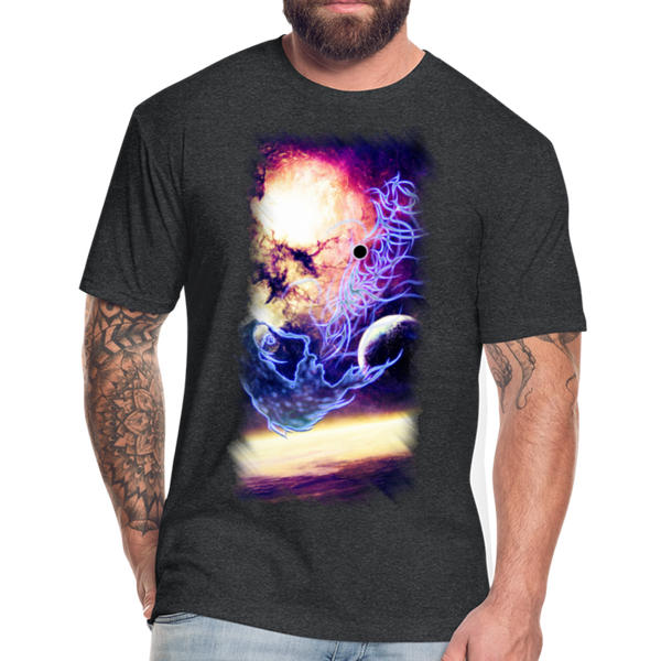 TWHM Starbreather Purple Fitted Cotton/Poly T-Shirt by Next Level - heather black