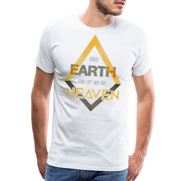 On Earth as it is in Heaven Men's Premium T-Shirt - white