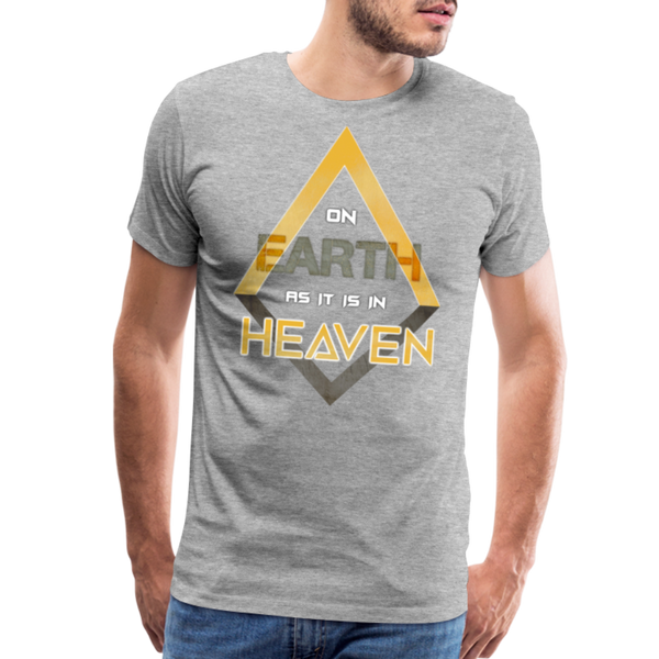 On Earth as it is in Heaven Men's Premium T-Shirt - heather gray