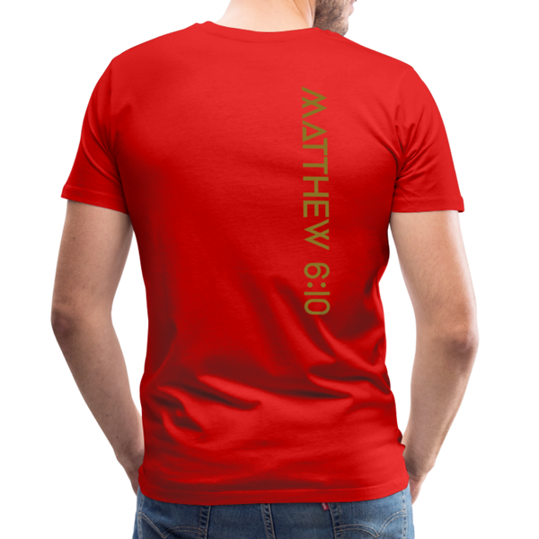 On Earth as it is in Heaven Men's Premium T-Shirt - red