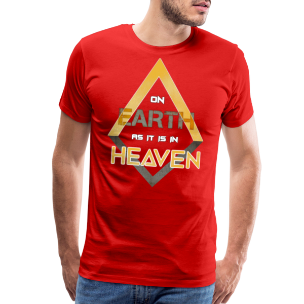 On Earth as it is in Heaven Men's Premium T-Shirt - red
