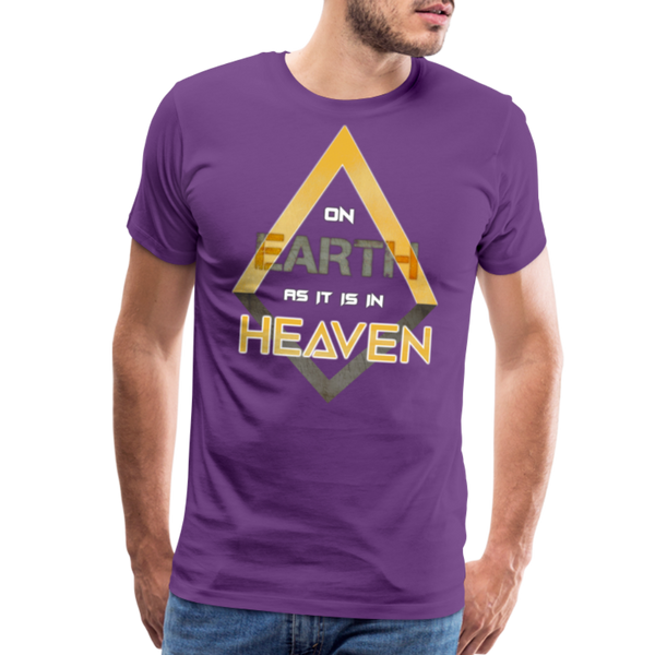 On Earth as it is in Heaven Men's Premium T-Shirt - purple