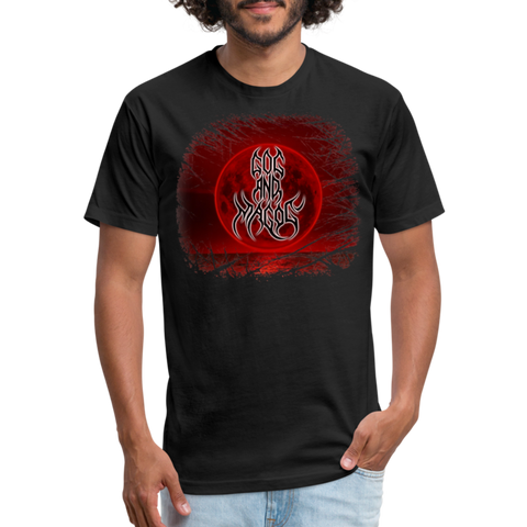 GAM Blood Moon Dark Fitted Cotton/Poly T-Shirt by Next Level - black