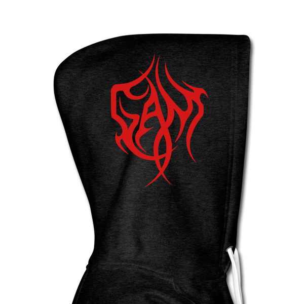 GAM Blood Moon Sleeve Print Dark Women’s Premium Hoodie - charcoal grey