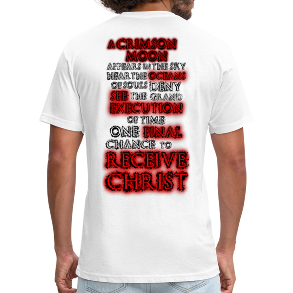 GAM Blood Moon White Fitted Cotton/Poly T-Shirt by Next Level - white