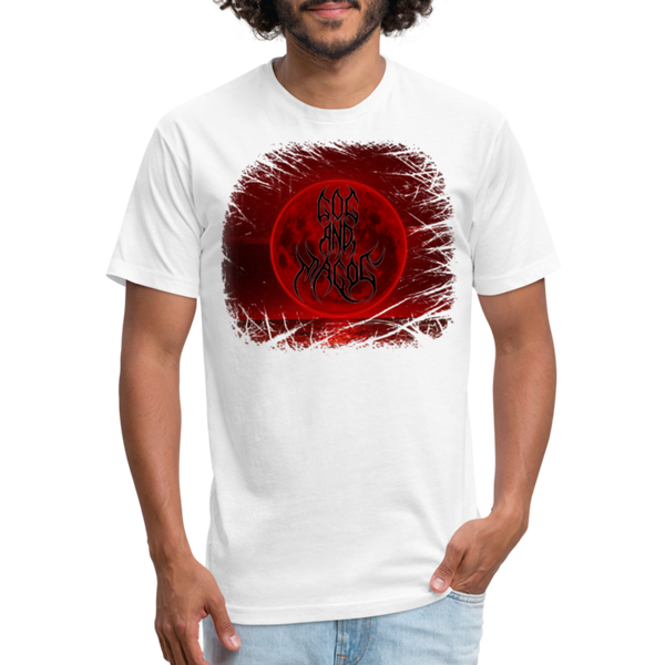 GAM Blood Moon White Fitted Cotton/Poly T-Shirt by Next Level - white