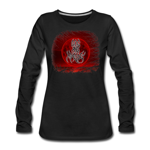 GAM Blood Moon Sleeve Print Dark Women’s Premium Organic T-Shirt - black