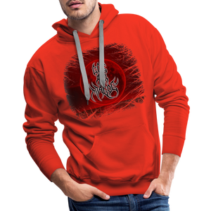 GAM Blood Moon Sleeve Print Red Men's Premium Hoodie - red