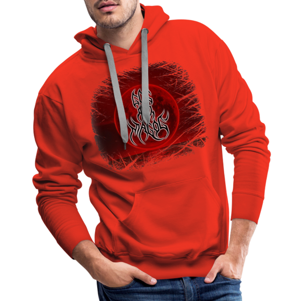 GAM Blood Moon Sleeve Print Red Men's Premium Hoodie - red