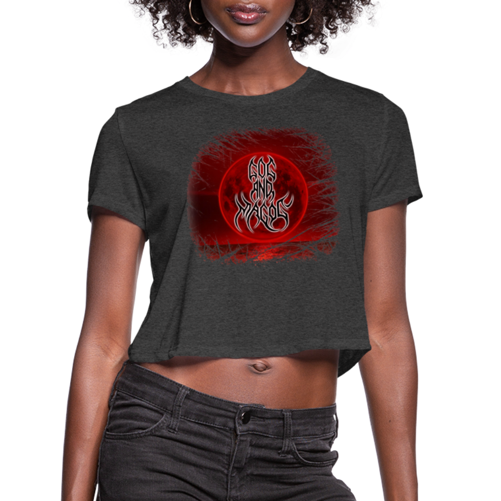 GAM Blood Moon Dark Women's Cropped T-Shirt - deep heather