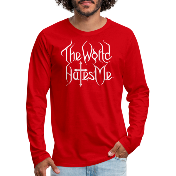 TWHM Revamp White Letter Men's Premium Long Sleeve T-Shirt - red