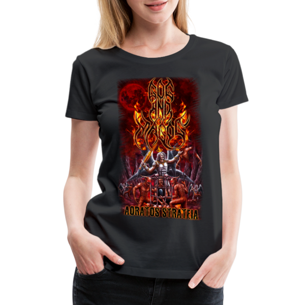 GAM Aoratos Strateia 777 Sleeve Print Women’s Premium T-Shirt - black