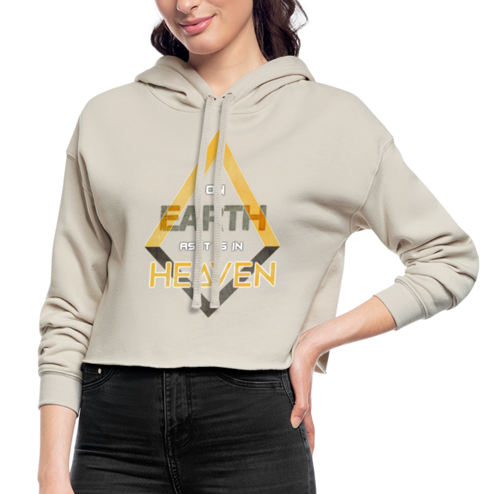 On Earth As It Is In Heaven Women’s Premium Cropped Hoodie - dust