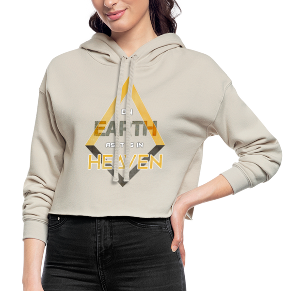 On Earth As It Is In Heaven Women’s Premium Cropped Hoodie - dust