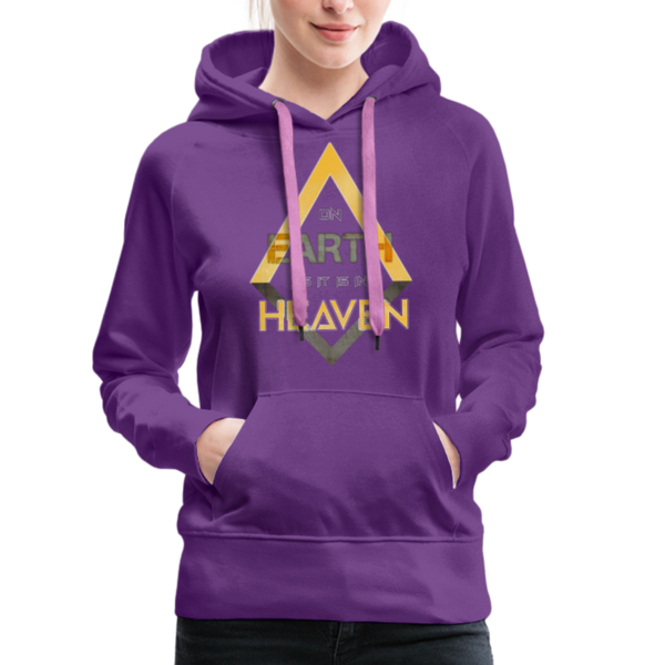 On Earth As It Is In Heaven Women’s Premium Hoodie - purple