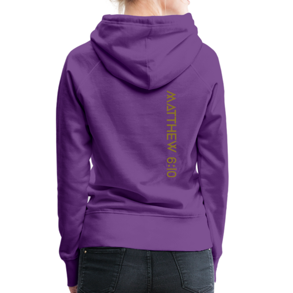 On Earth As It Is In Heaven Women’s Premium Hoodie - purple