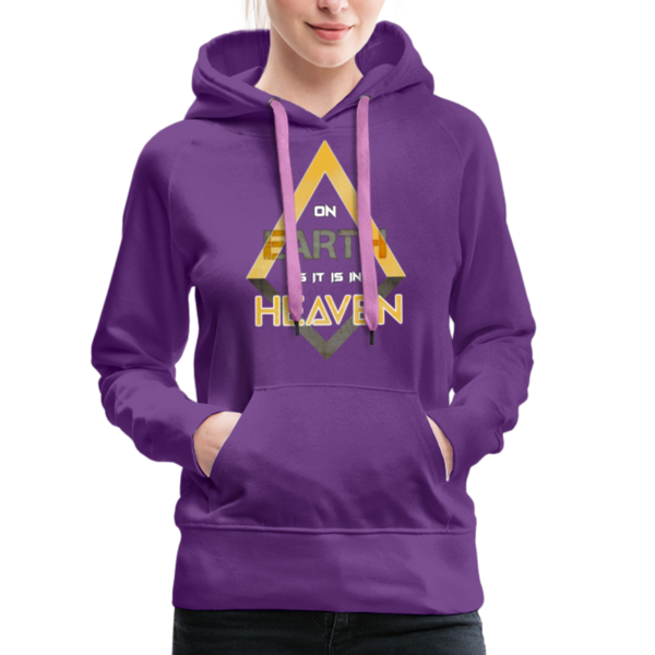 On Earth As It Is In Heaven Women’s Premium Hoodie - purple