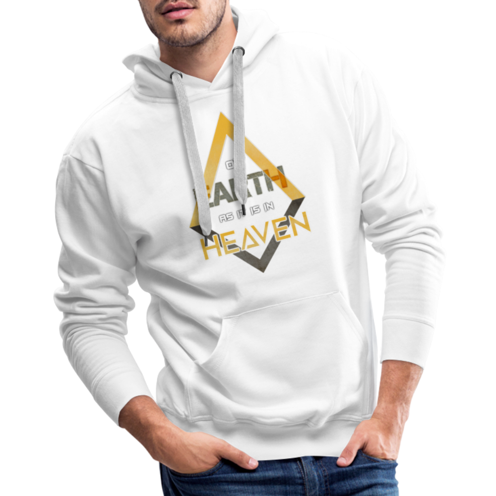 On Earth As It Is In Heaven Men’s Premium Hoodie - white