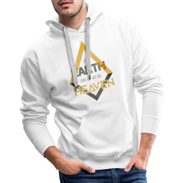 On Earth As It Is In Heaven Men’s Premium Hoodie - white