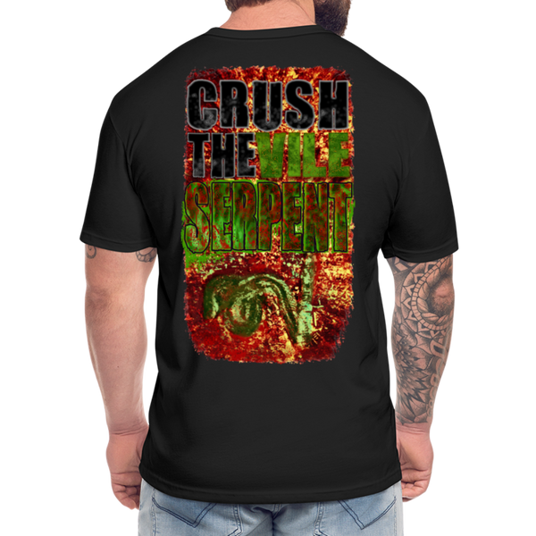 GAM Crushed Serpent Fitted Cotton/Poly T-Shirt by Next Level - black