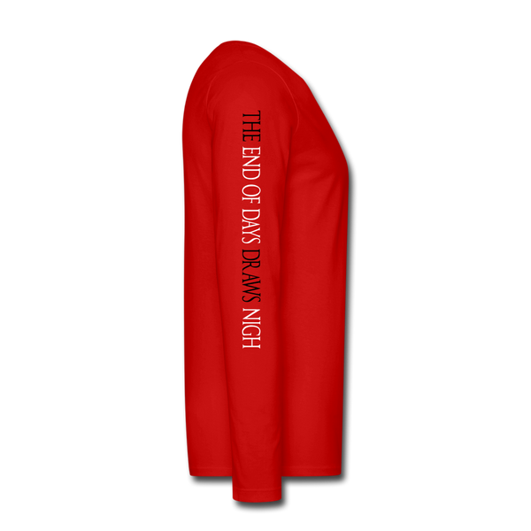 GAM Blood Moon Sleeve Print Red Men's Premium Long Sleeve T-Shirt - red
