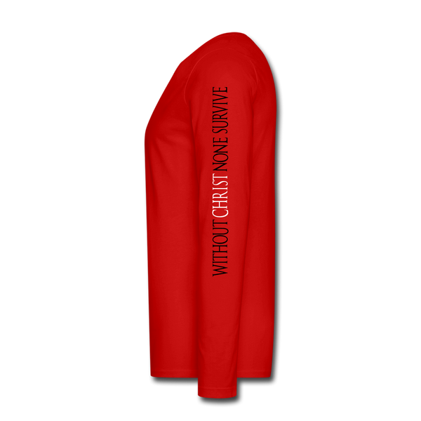 GAM Blood Moon Sleeve Print Red Men's Premium Long Sleeve T-Shirt - red